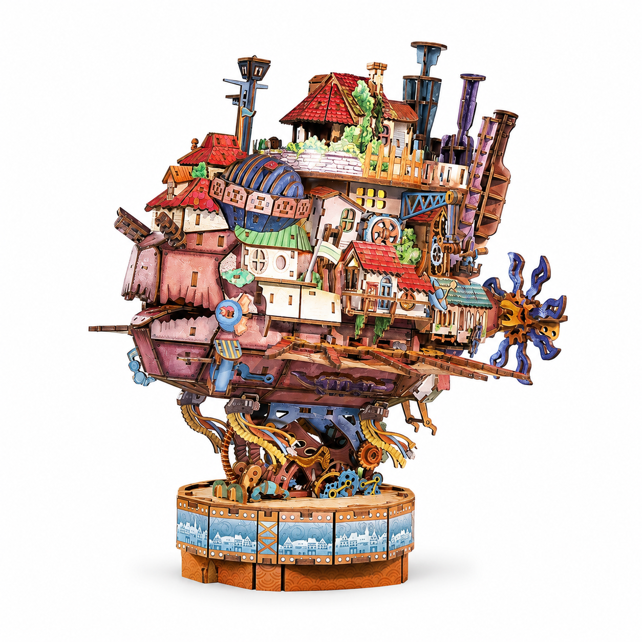 Dreamy Moving Castle 3D Wooden Puzzle with Lights, Motion & Music