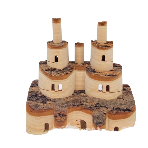 A DIY Log Handmade Castle-Natural Without Coating Material Eco-Friendly Unique Funny Gift